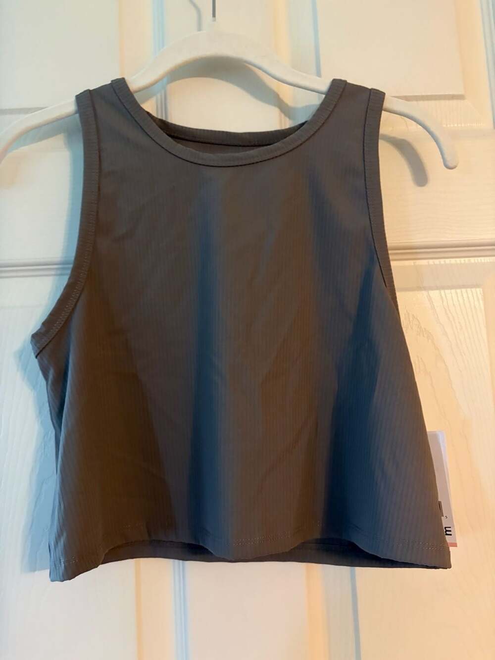 Motherhood Maternity Ribbed Tank Top Charcoal Size S